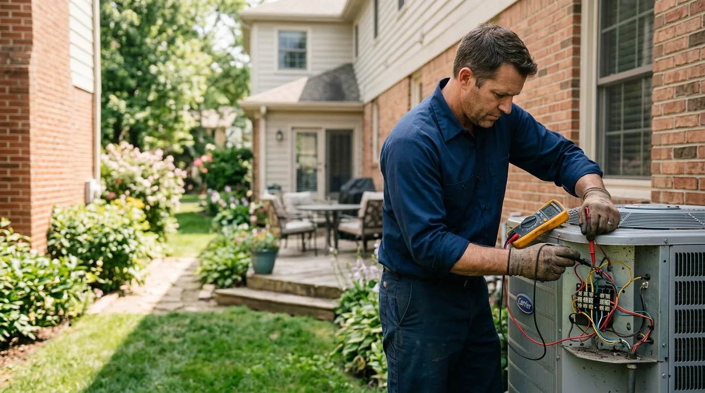 HVAC technician working near Woodburn, IA